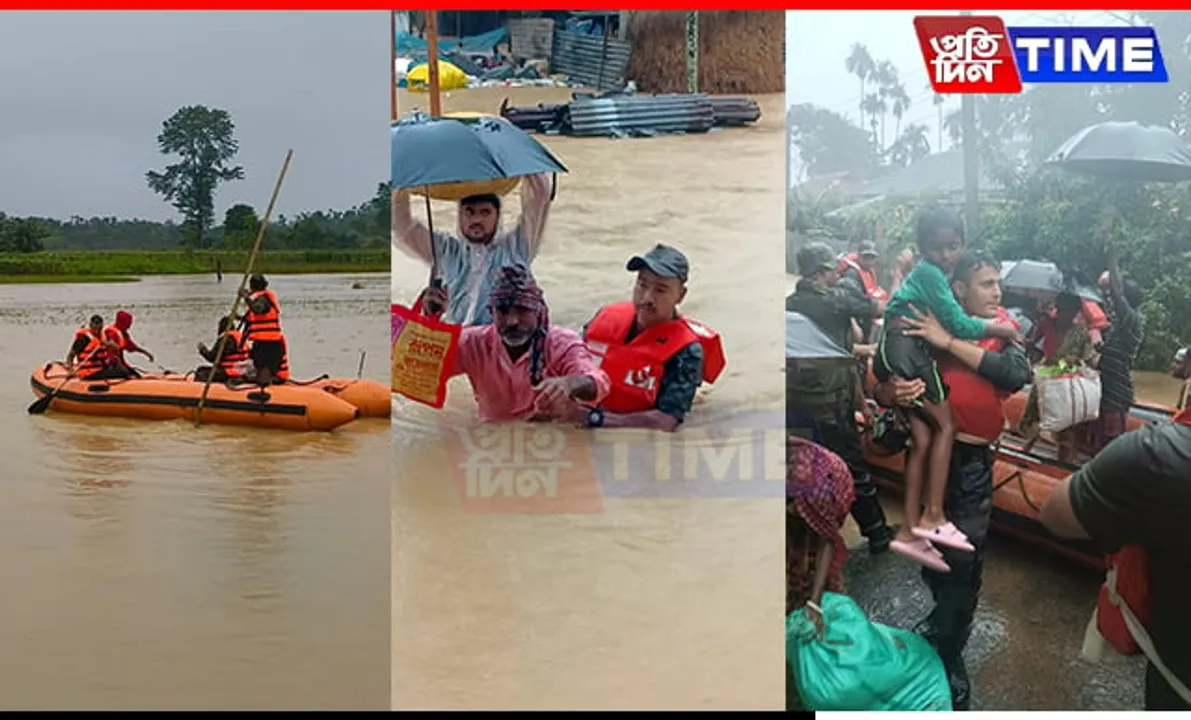 Assam Rifles Launches Flood Relief Amidst Heavy Rains in Tripura
